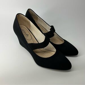 Life Stride Black Wedge Mary Jane Shoes